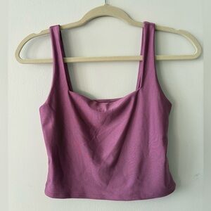 Live in the Moment Purple Sleeveless Crop Top